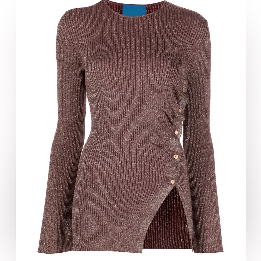 Simon Miller Gaia Sweater, Lurex Metallic, Size Small